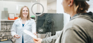 MetroHealth pharmacist and patient