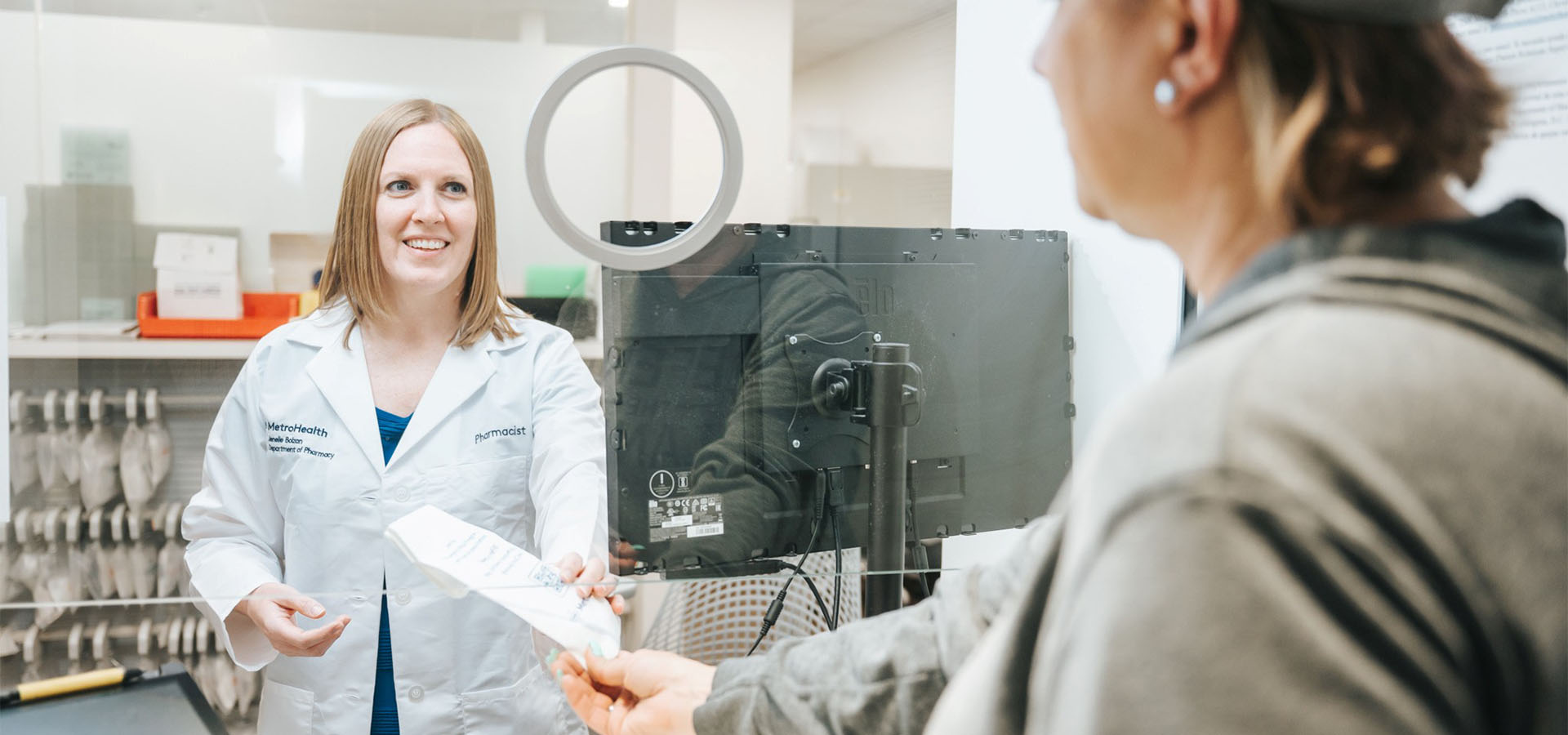 MetroHealth pharmacist and patient