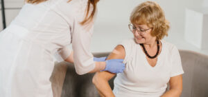 woman getting a vaccine